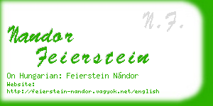nandor feierstein business card